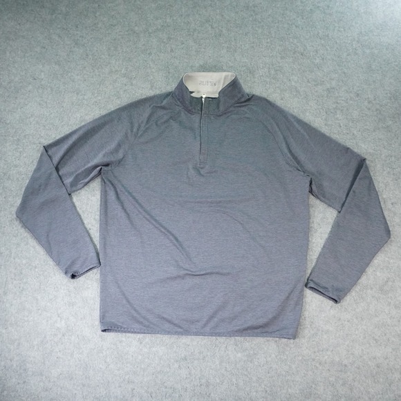 Peter Millar Crown Crafted 1/4 Zip Pullover Mens Medium Stealth Steel UPF 50+ - Picture 1 of 9